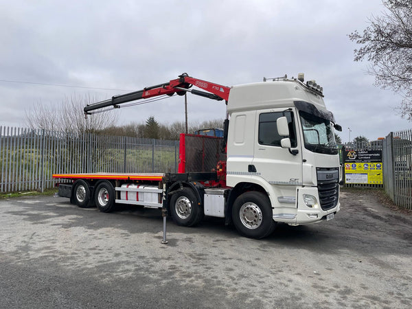 2016 DAF CF 85 440 8x2 Flatbed Fassi F110 Crane – MSM Commercials